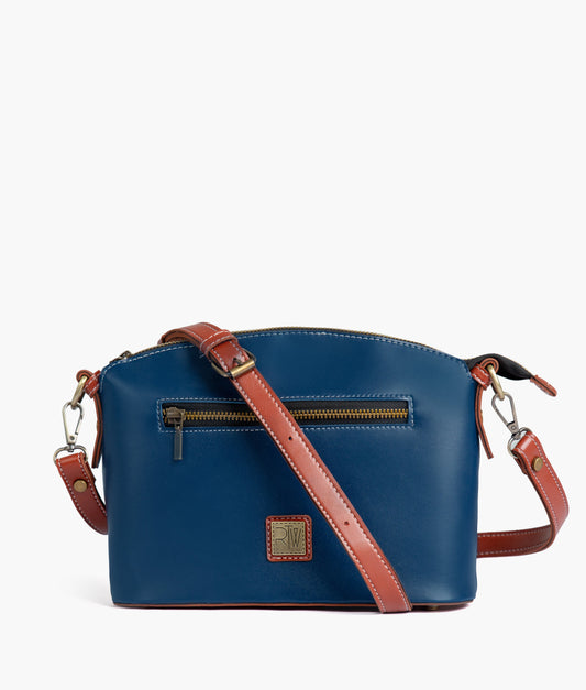 Blue dome cross-body bag