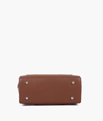 Brown mini messenger bag