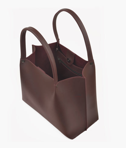 Burgundy tote bag