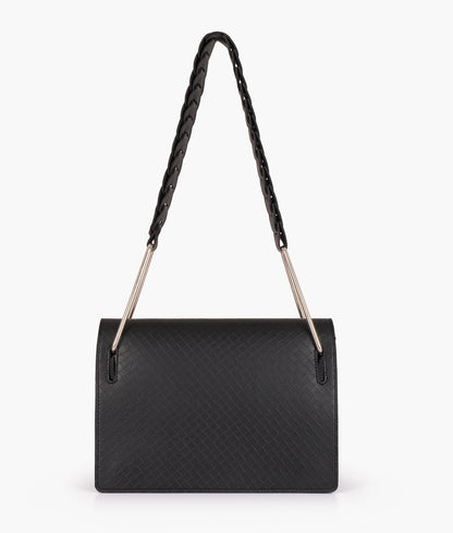 Black loop strap shoulder bag