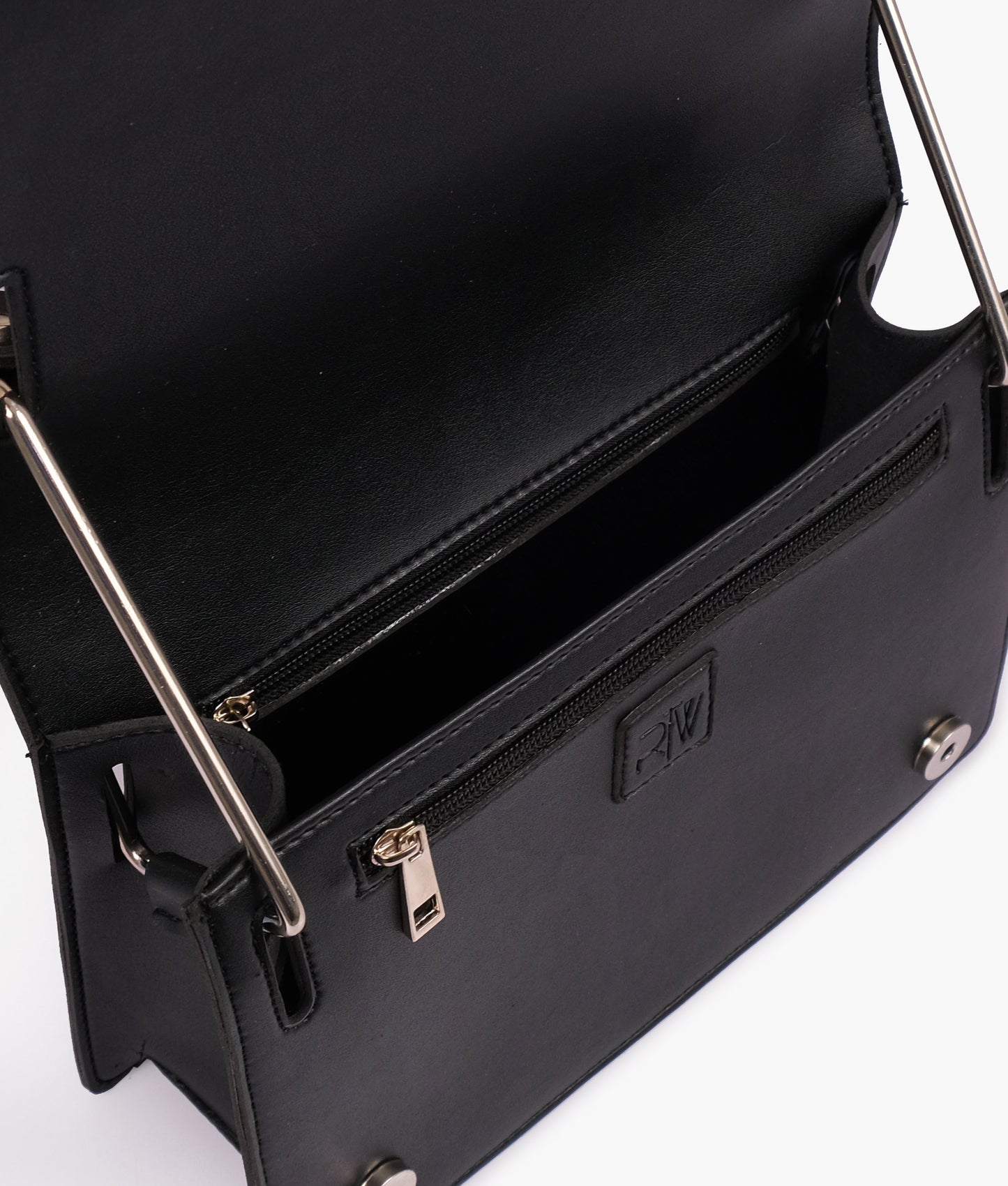 Black loop strap shoulder bag