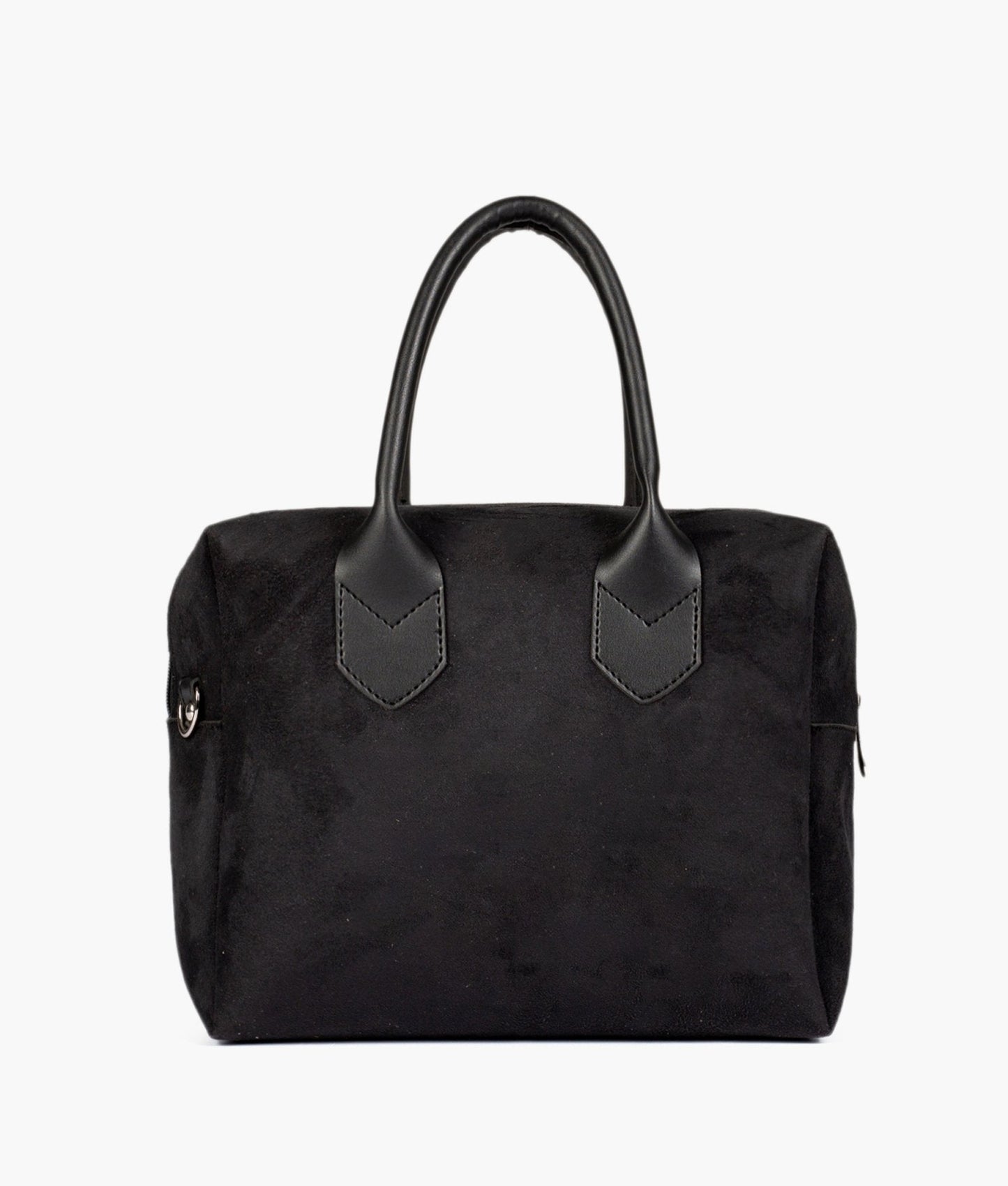 Black suede mini bowling bag