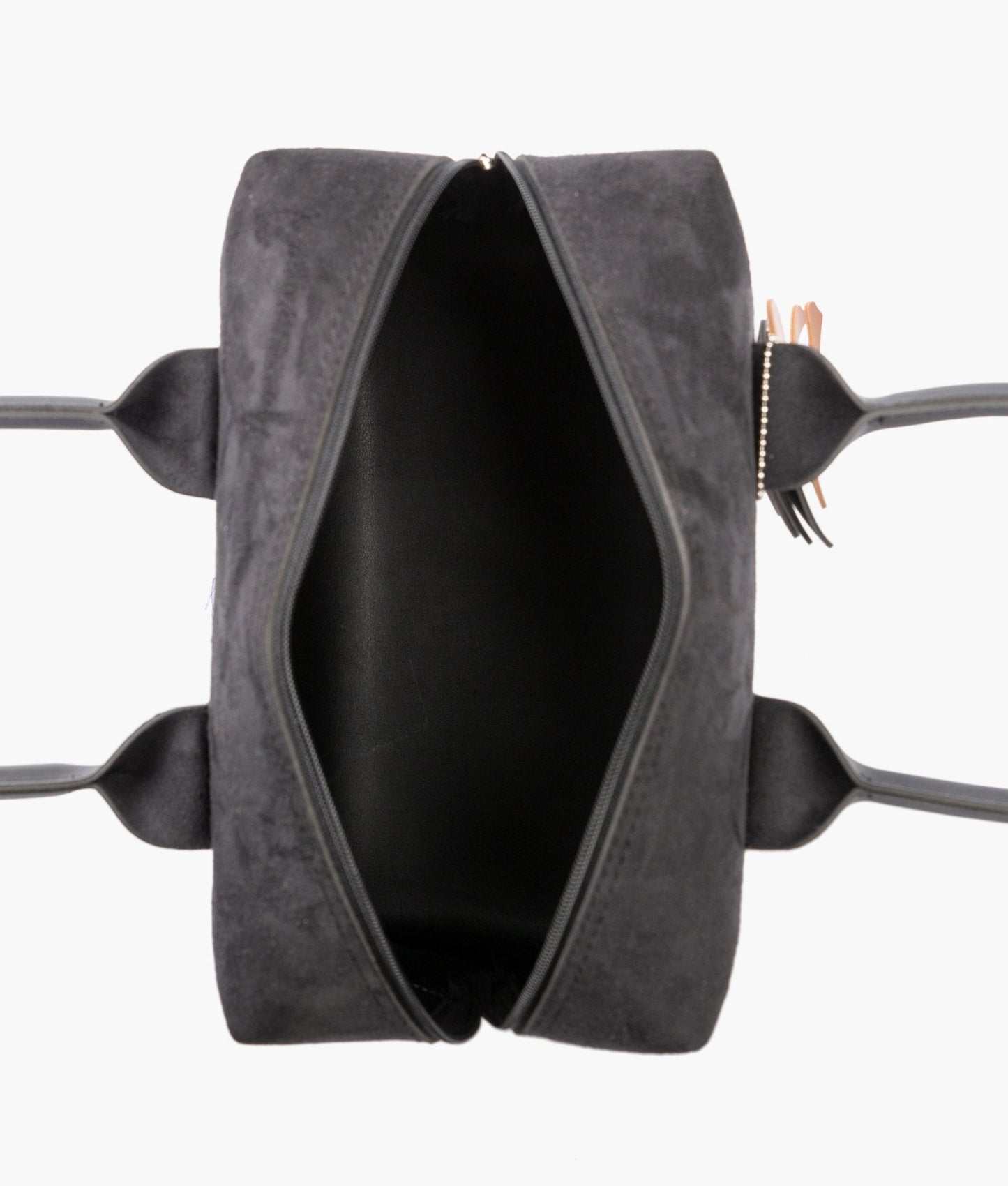 Black suede mini bowling bag