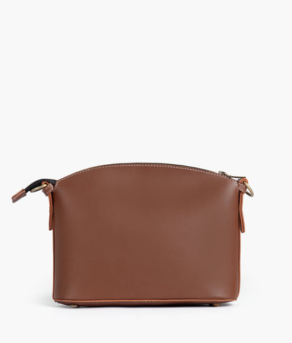 Brown dome cross-body bag