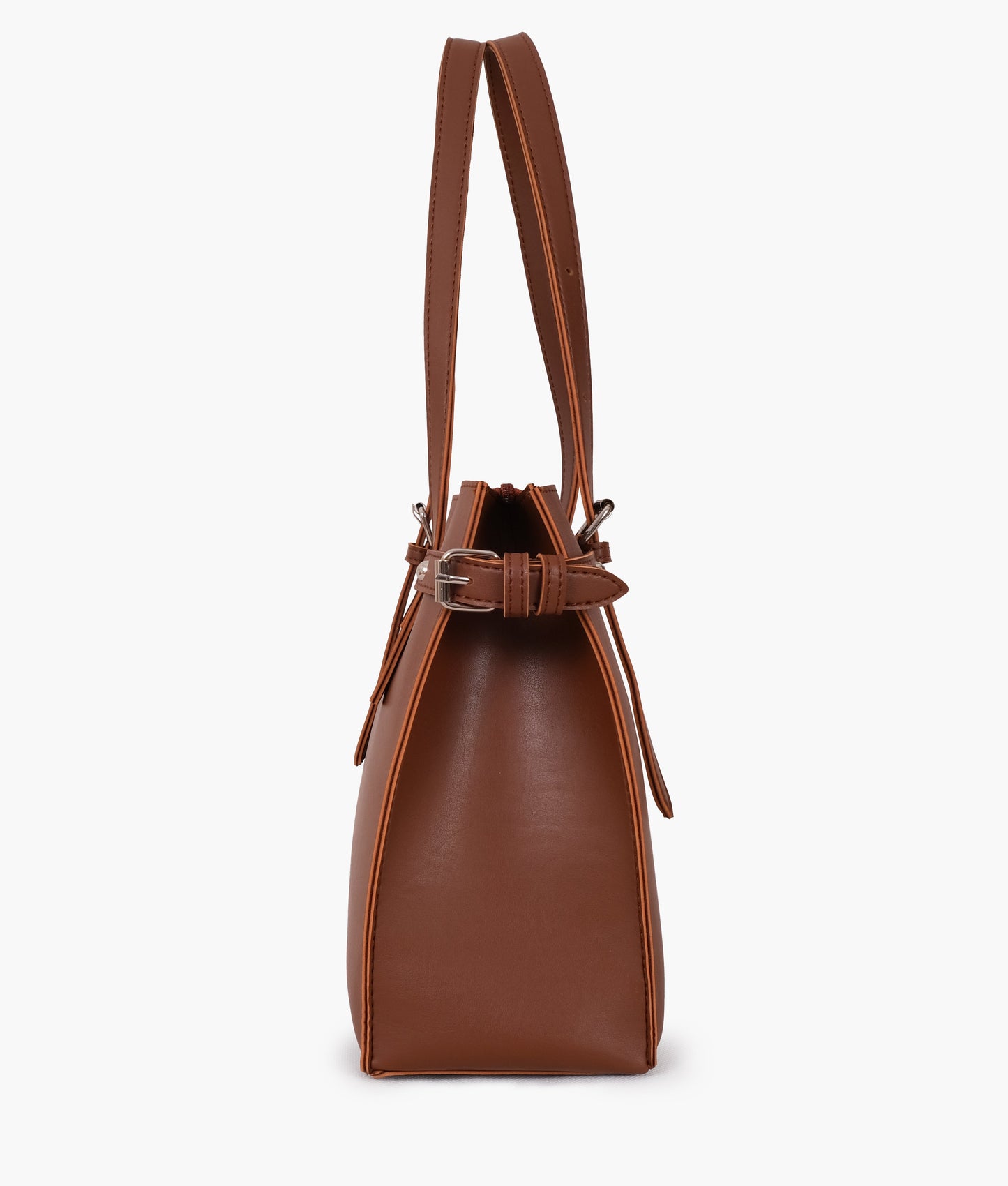 Brown satchel tote bag