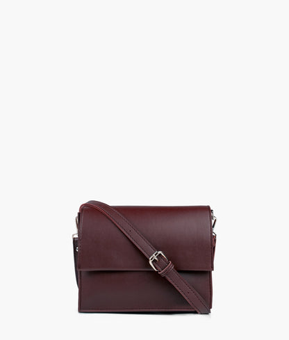 Burgundy mini cross-body bag